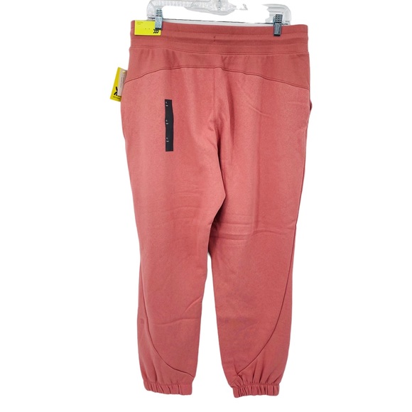 All in Motion Womens Rose Pink High Waist Fleece Joggers XL Loungewear - Picture 2 of 6